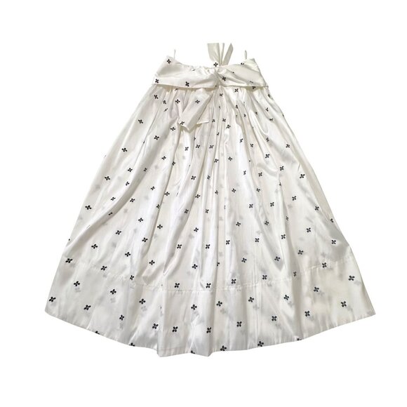 Ulla Johnson Aglae Bow-Detailed Taffeta Midi Skirt, Blanc Sz 4, NWT, $645 MSRP - Picture 7 of 16